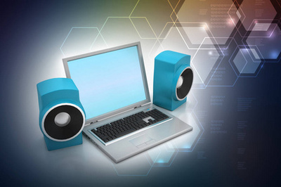 笔记本电脑与声音系统 计算机及配件的完美融合